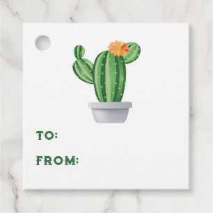 Potted Prickly Pear Favour Tags