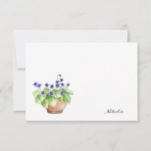 Potted Violets Card