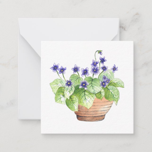 Potted Violets Card (Front)
