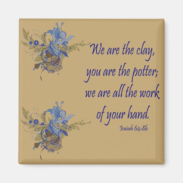 Potter and Clay Bible Verse Magnet (Front)