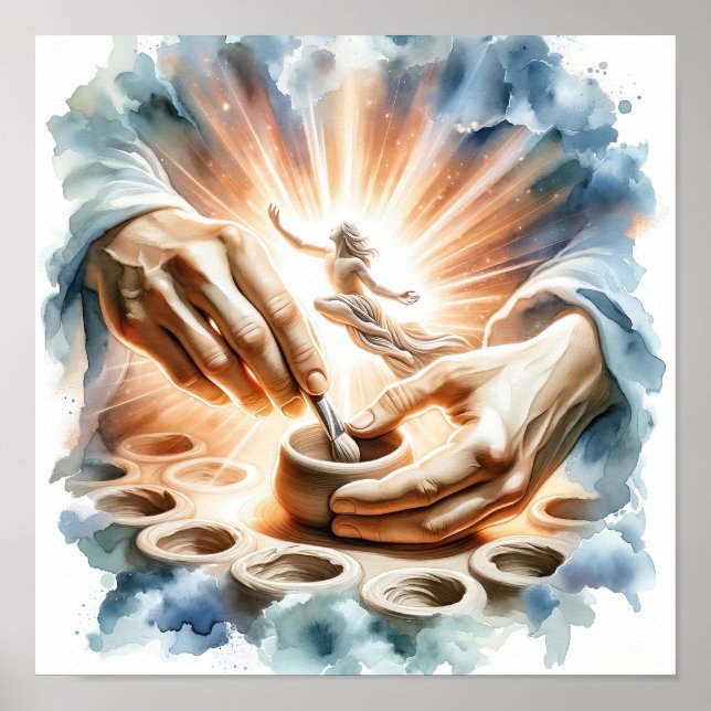 Potter and Clay Christian Art Poster (Front)
