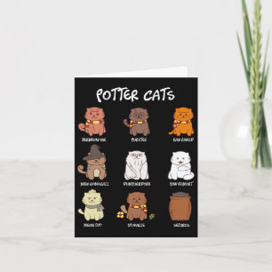 Potter Cats For Cat Lover  Card