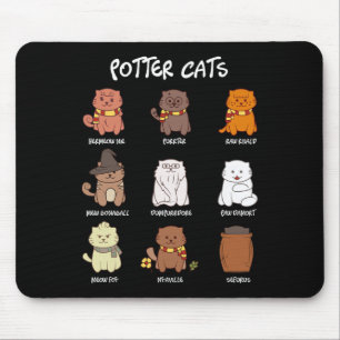 Potter Cats For Cat Lover  Mouse Pad