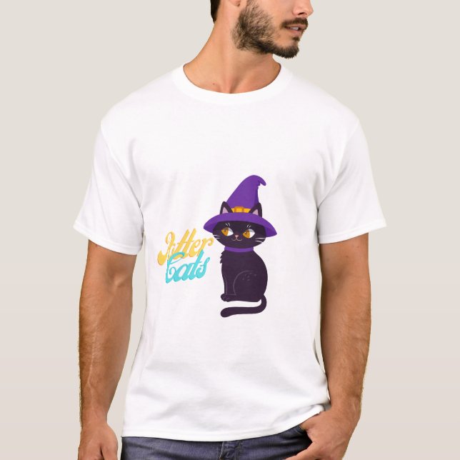 Potter Cats – Magical Black Cat T-Shirt (Front)