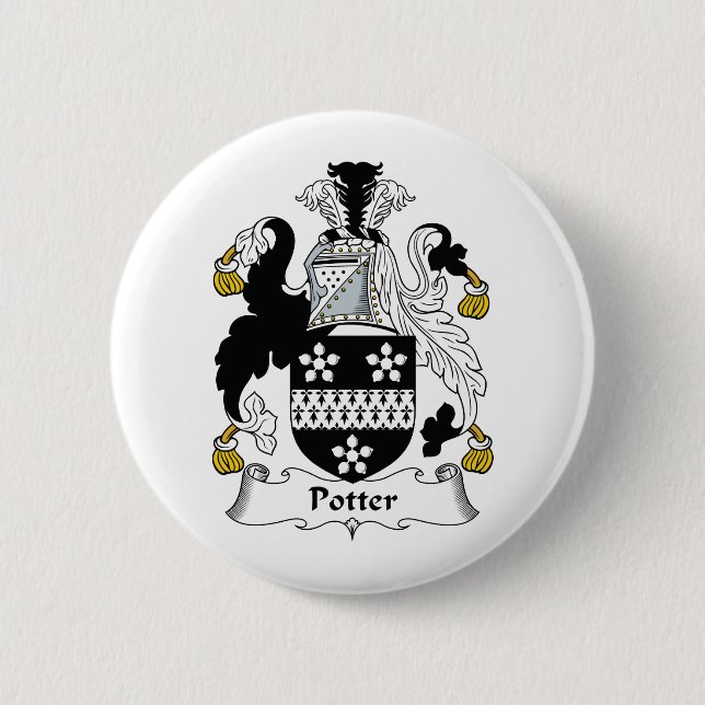 Potter Family Crest 2 Inch Round Button (Front)