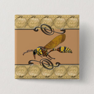 Potter Wasp 2 Inch Square Button
