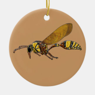 Potter Wasp Ceramic Ornament