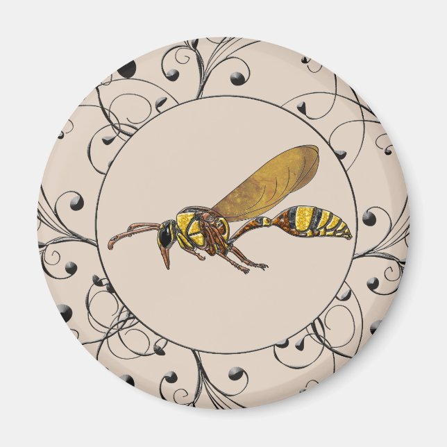 Potter Wasp Magnet (Front)