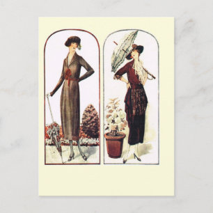 Pottering in the garden postcard
