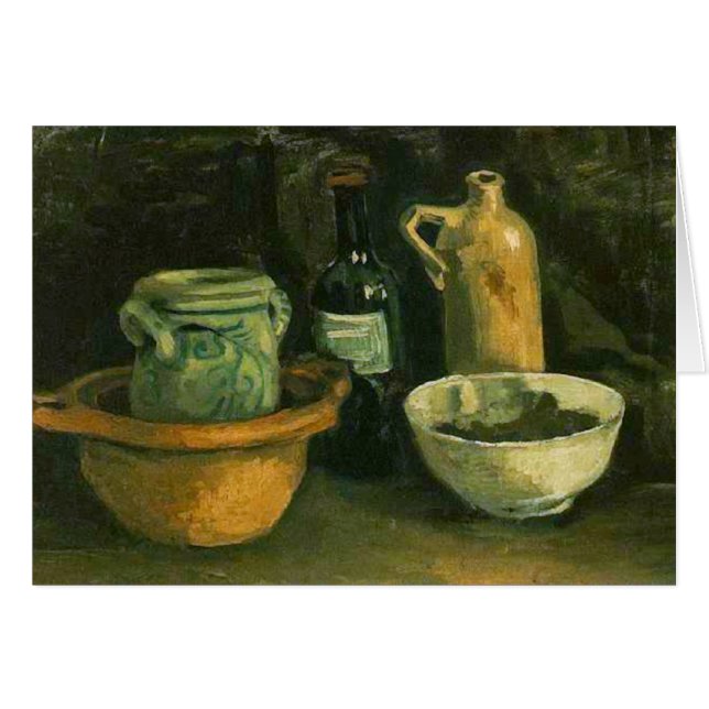 Pottery and Two Bottles (F57)Van Gogh Fine Art (Front Horizontal)
