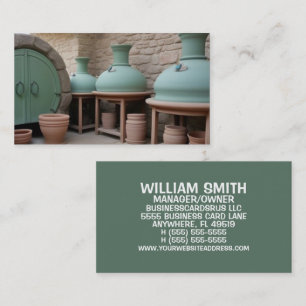 Pottery Artist Antique Business Card