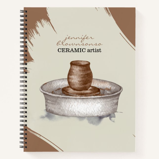 Pottery Ceramic Clay Turner sculpture earthtone Notebook (Front)