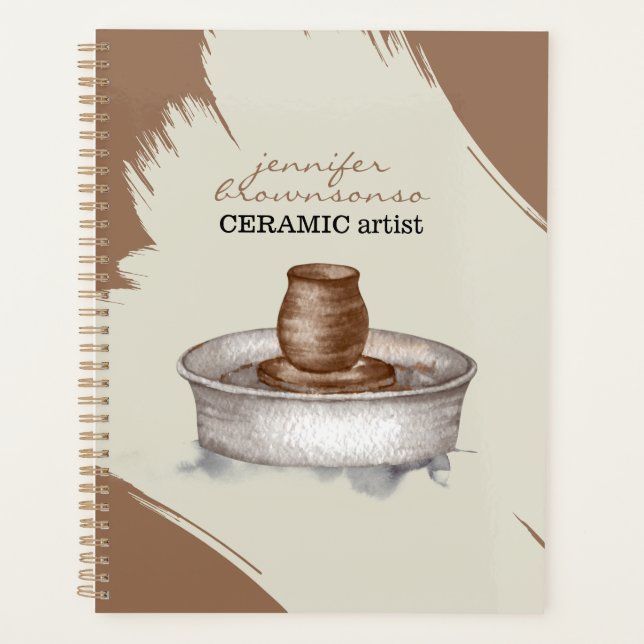 Pottery Ceramic Clay Turner sculpture watercolor Planner (Front)