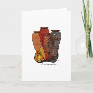 Pottery ceramics art appreciation greeting card