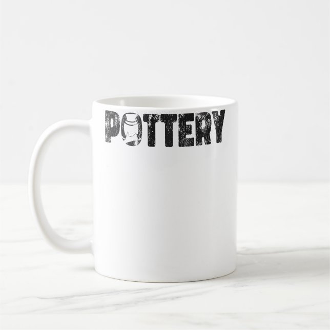 Pottery Ceramics Artist Pottery Coffee Mug (Left)