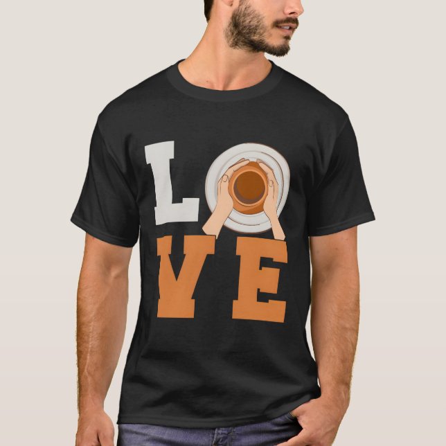 Pottery Ceramics Clay Pot Making Love T-Shirt (Front)