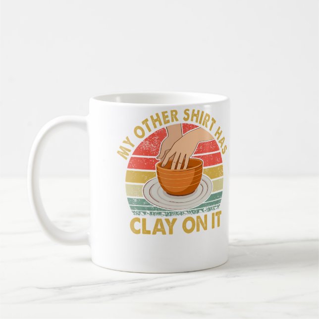 Pottery Ceramics Maker Lover Funny Sculpting Potte Coffee Mug (Left)