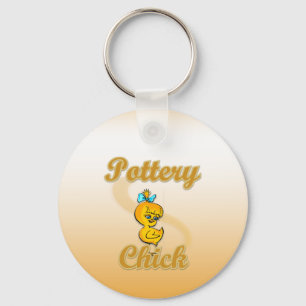 Pottery Chick Keychain