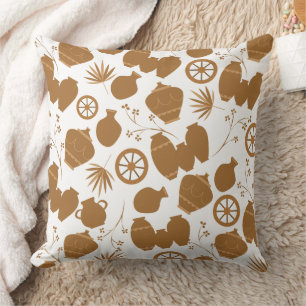 pottery clay ceramics artist pots floral pattern t throw pillow