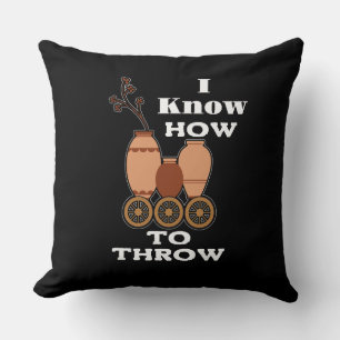 pottery clay ceramics artist pots throw pillow