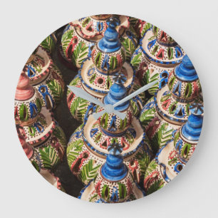 Pottery For Sale At Market Large Clock