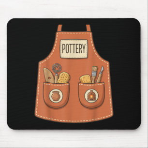 Pottery Funny Ceramic Artist Kiln Worker Apron Mouse Pad