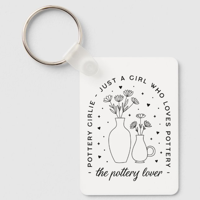 Pottery lover girly aesthetic keychain (Front)
