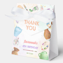 Pottery Painting Party Birthday Favor Box