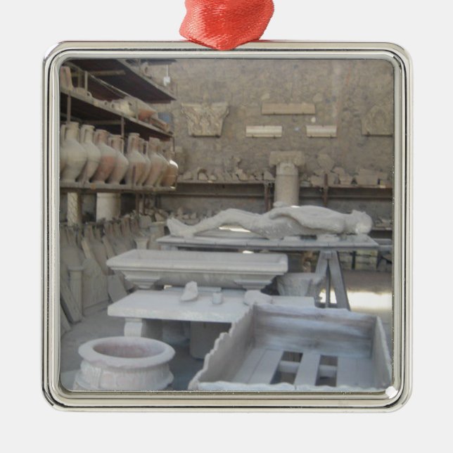 Pottery Room in Pompeii Metal Ornament (Front)