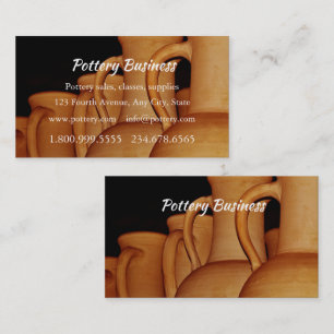 Pottery Sales, Classes, Supplies Business Custom Card