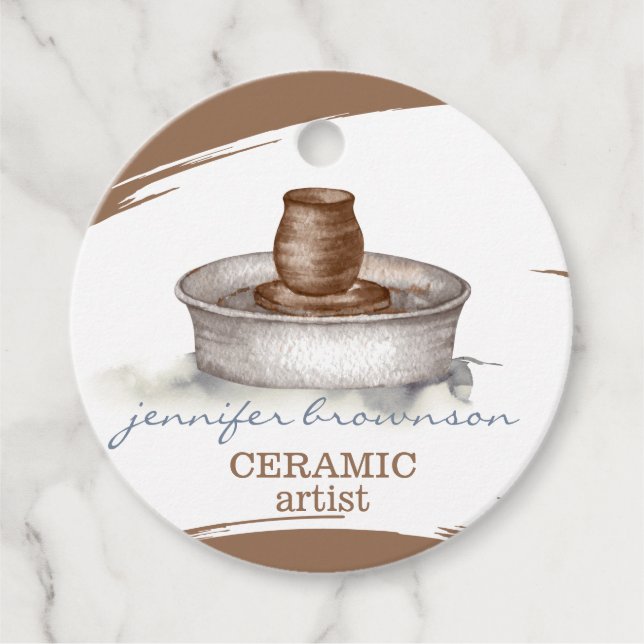 Pottery Studio Favour Tags (Front)