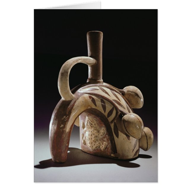 Pottery vessel of a frog climbing a cocoa tree (Front)