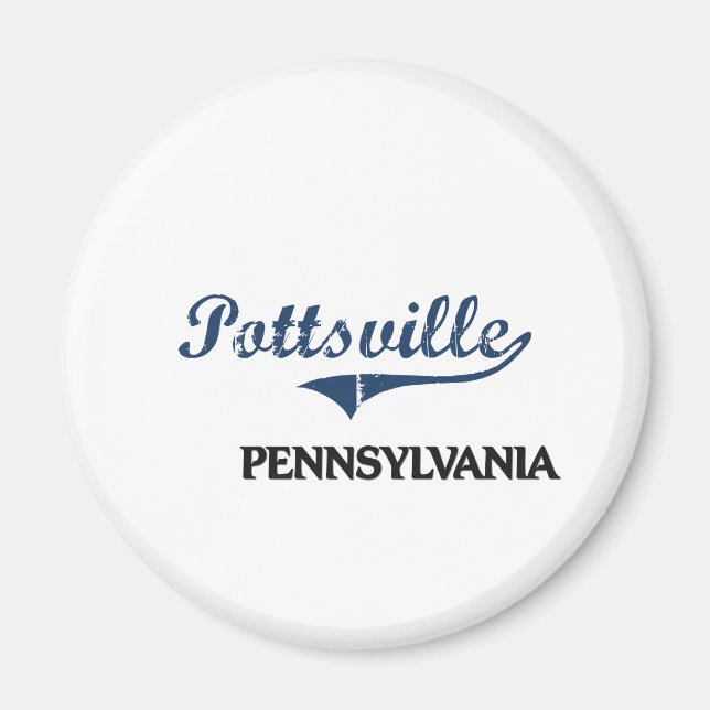 Pottsville Pennsylvania City Classic Magnet (Front)