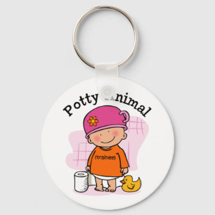 Potty Animal Girl Keychain
