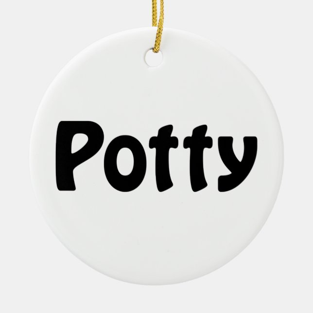 Potty Ceramic Ornament (Front)