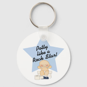 Potty Like A Rock Star Keychain