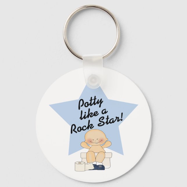 Potty Like A Rock Star Keychain (Front)