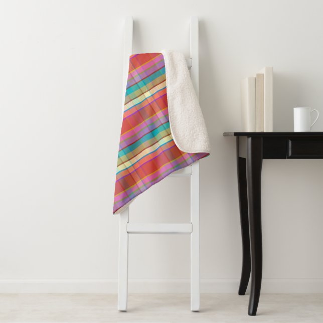 Potty Plaid FAP Sherpa Blanket (In Situ)