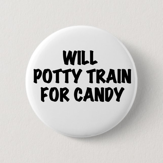Potty Train for Candy 2 Inch Round Button (Front)