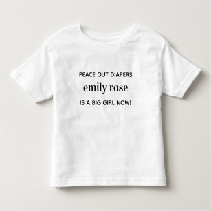 Potty Trained Personalized Girl Toddler T-shirt