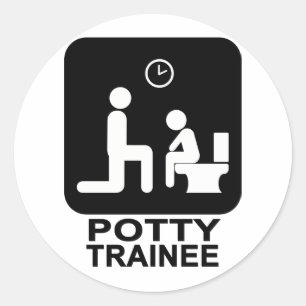 Potty Trainee Stckers Classic Round Sticker
