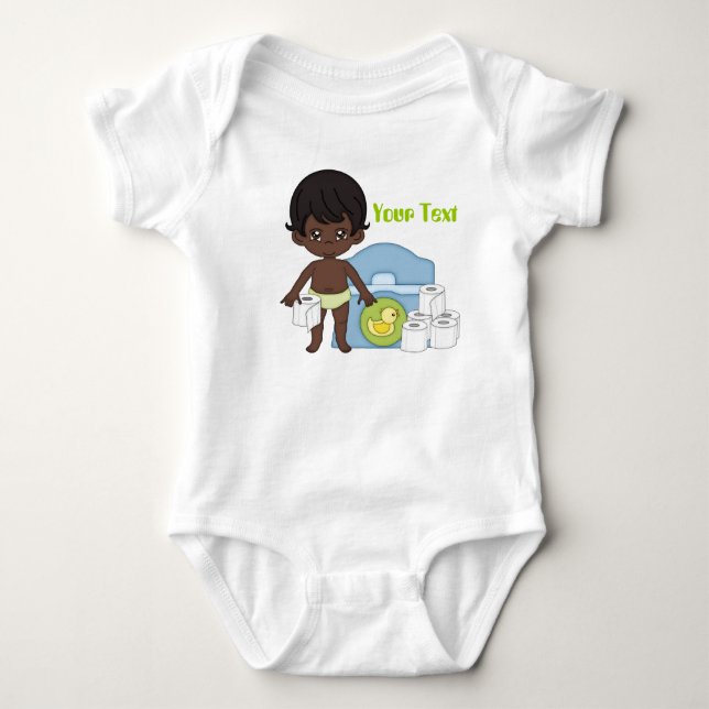 Potty Training  #3 baby bodysuit (Front)