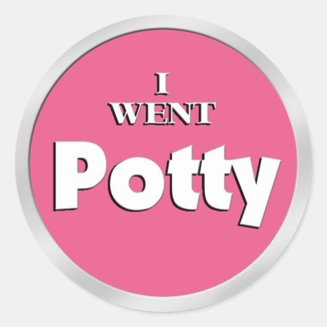 Potty Training Pink Reward stickers (Front)