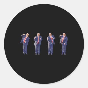 Potus 45 Dance President Donald Trump 47th Usa Pre Classic Round Sticker