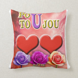 Pou Toujou Throw Pillow