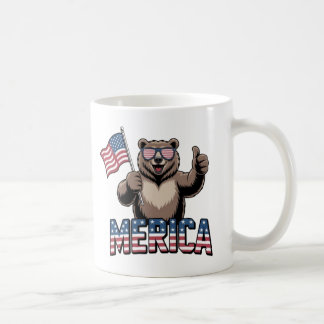 Pouce Patriotique vers le haut Bear Mug - Amusante