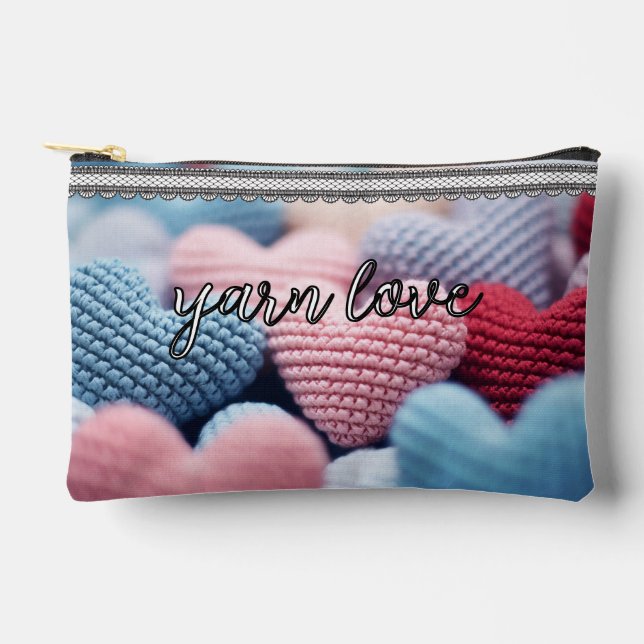 Pouchettes d'artisanat crochet sac de voyage fils  (Recto)