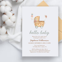 Poudre | Invitation au Baby shower de transport de