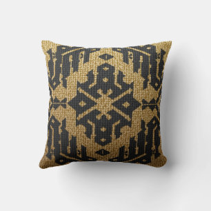 Pouf with a with an antique image throw pillow