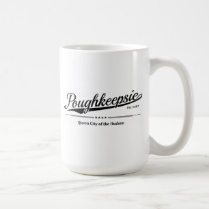 Poughkeepsie - Queen City of the Hudson - Black Coffee Mug